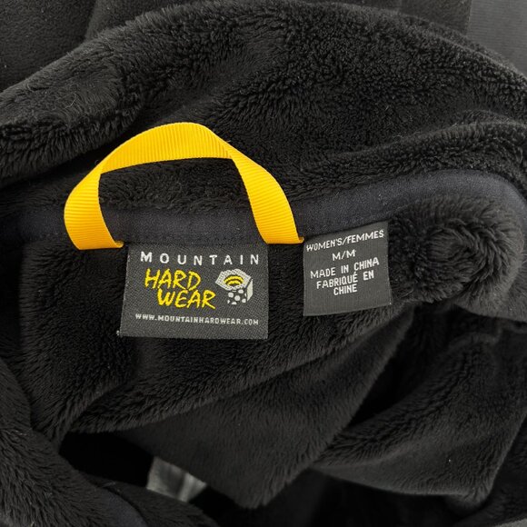 Mountain Hardwear Womens M Medium Solid Black Fleece Jacket Full-Zip - Picture 6 of 8